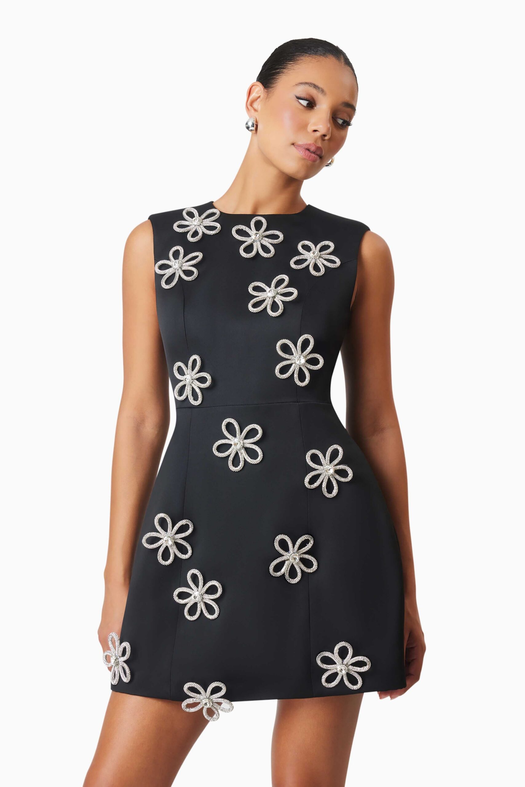 MAIARA DIAMANTE MINI DRESS BLACK