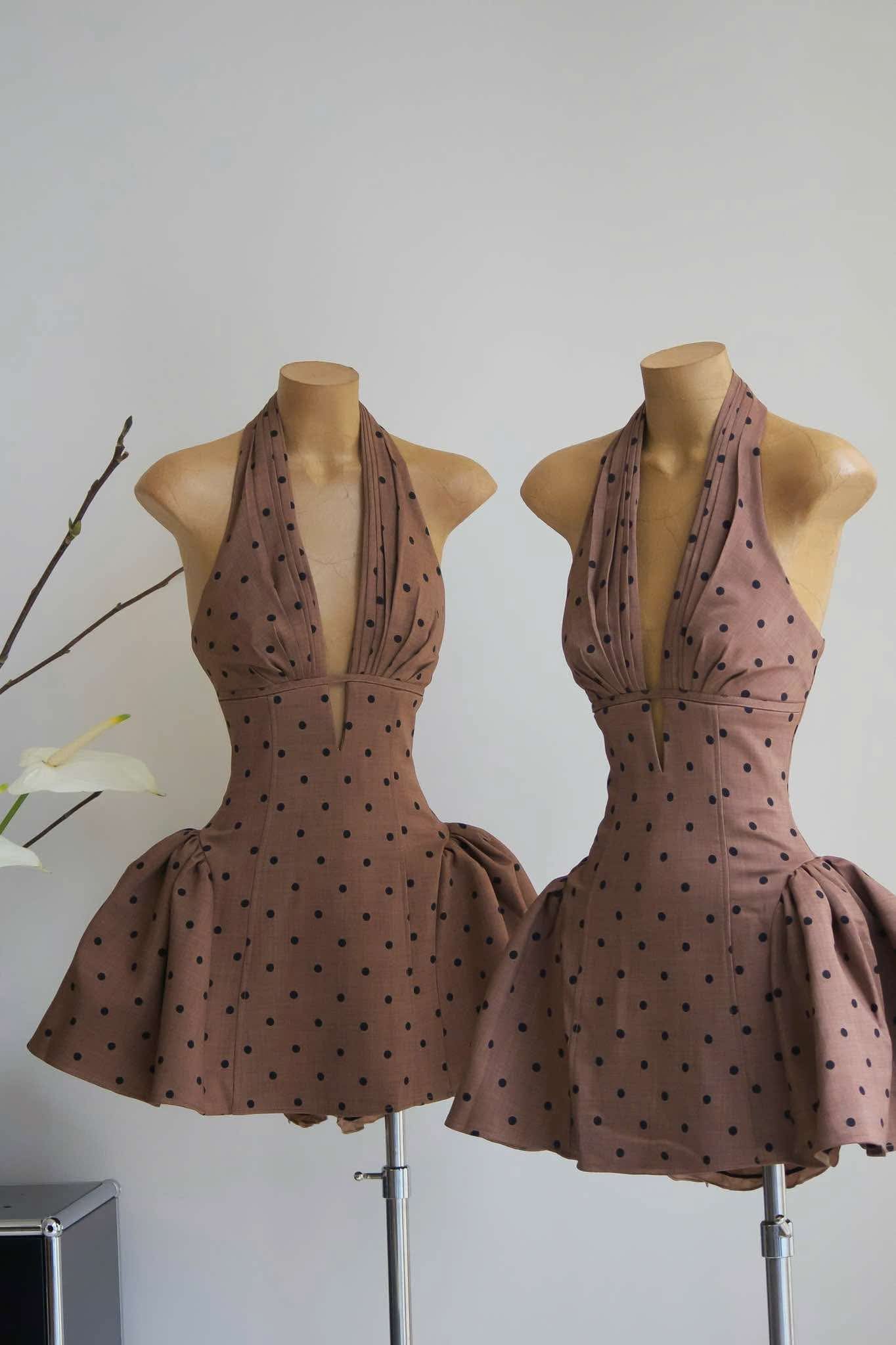 TIFFANY PLUNGE DOT MINI DRESS, PARTY NIGHT OUT