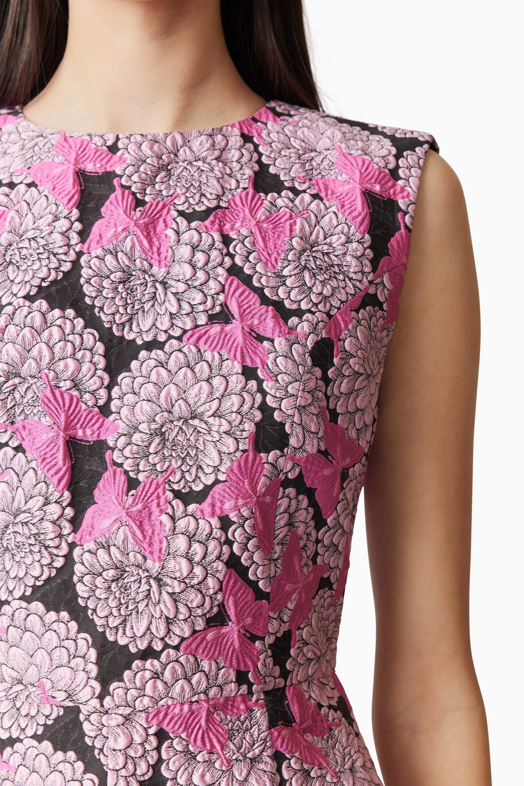 AIMEE EMBROIDERED A-LINE MINI DRESS PINK