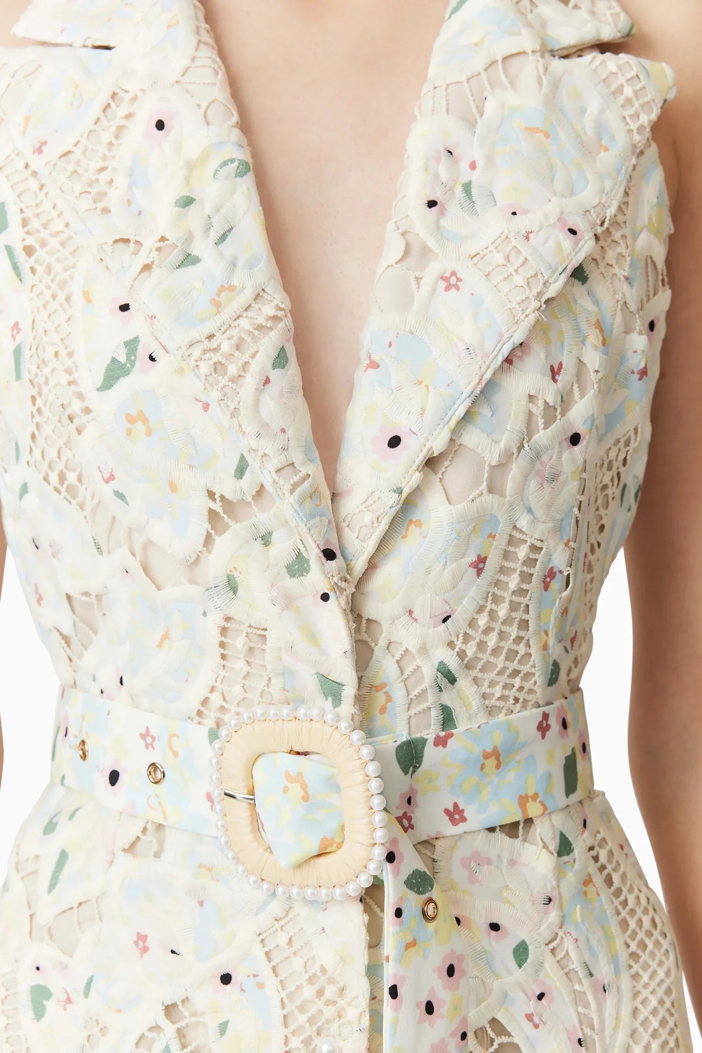 LISA V-NECK FLORAL MAXI DRESS, BEIGE