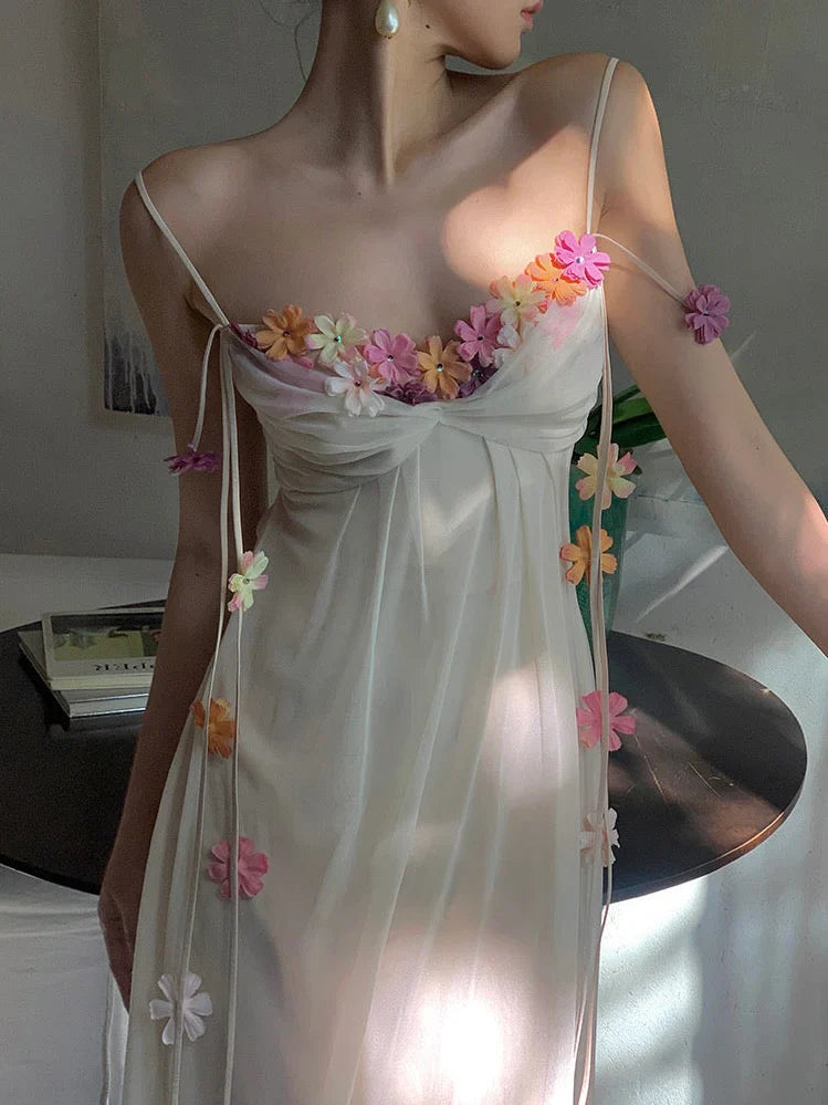 FARAH FLORAL MAXI DRESS IVORY - BOHO WEDDING GUEST