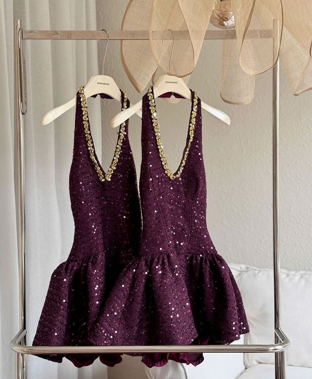 BELLEROSE PURPLE MINI DRESS FOR EVENTS