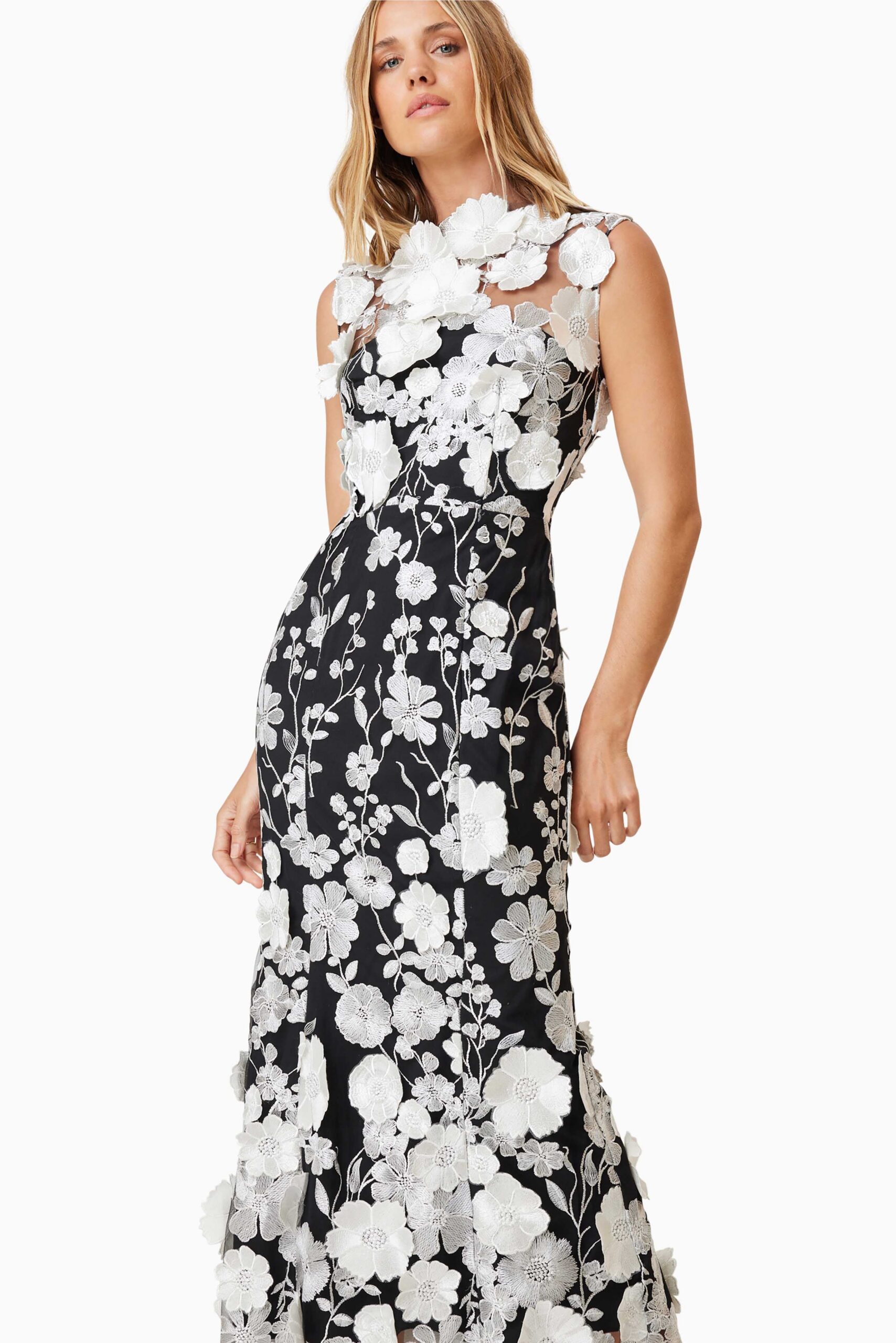 SELENE BLACK MIDI COCKTAIL DRESS FOR EVENING
