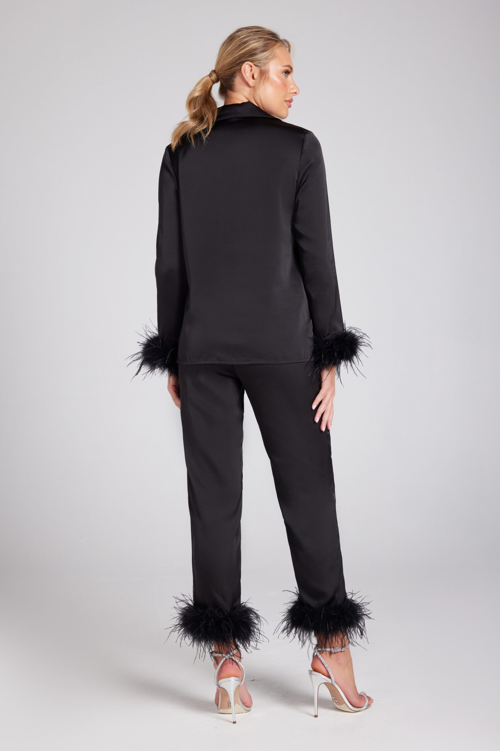 DARCIE BLACK PYJAMAS LOUNGE SET SLEEPWEAR