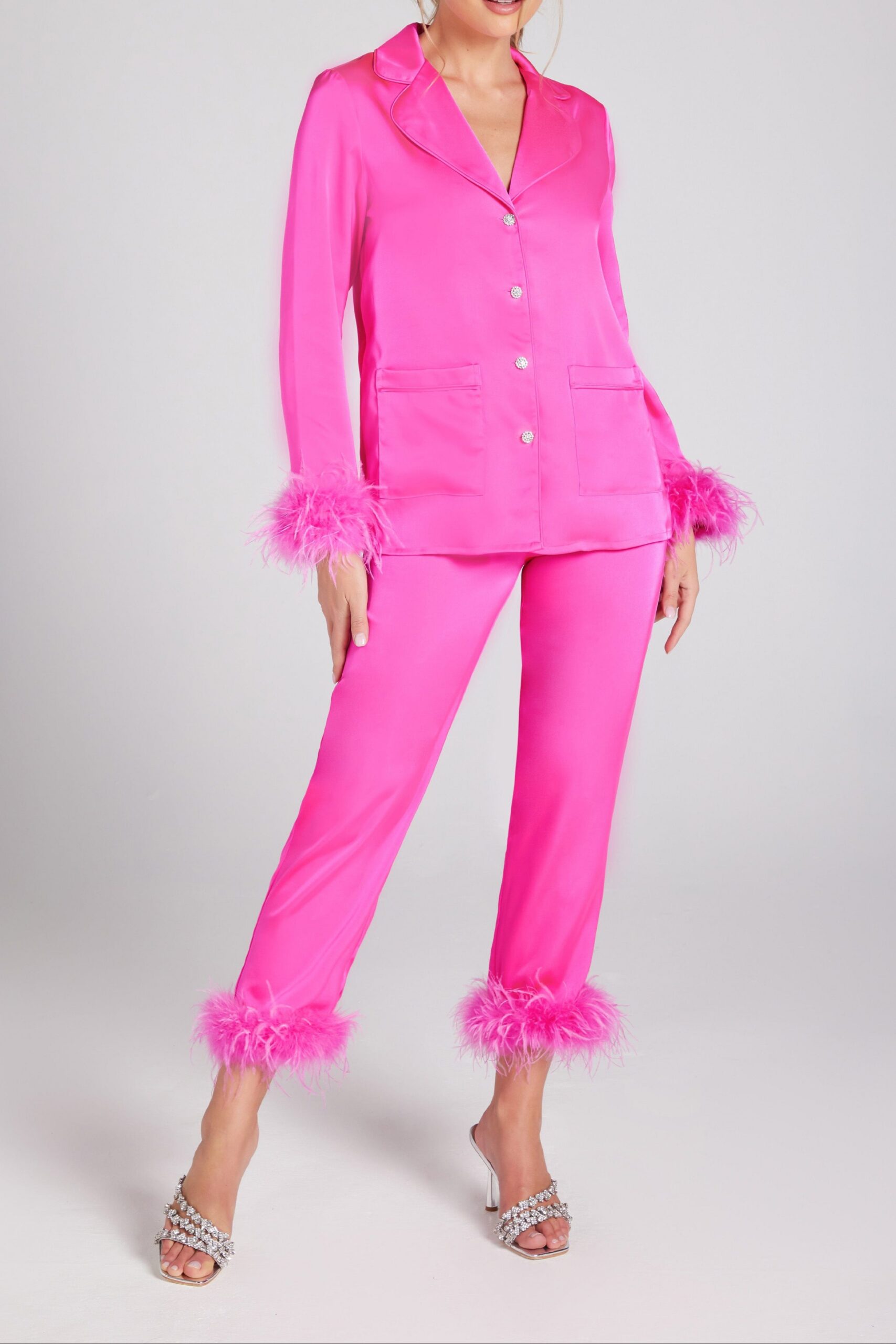 ECOM_CROPS_DARCIE_HOTPINK_PYJAMAS_2 DARCIE HOT PINK PAJAMAS: SLEEPWEAR, LOUNGE SET