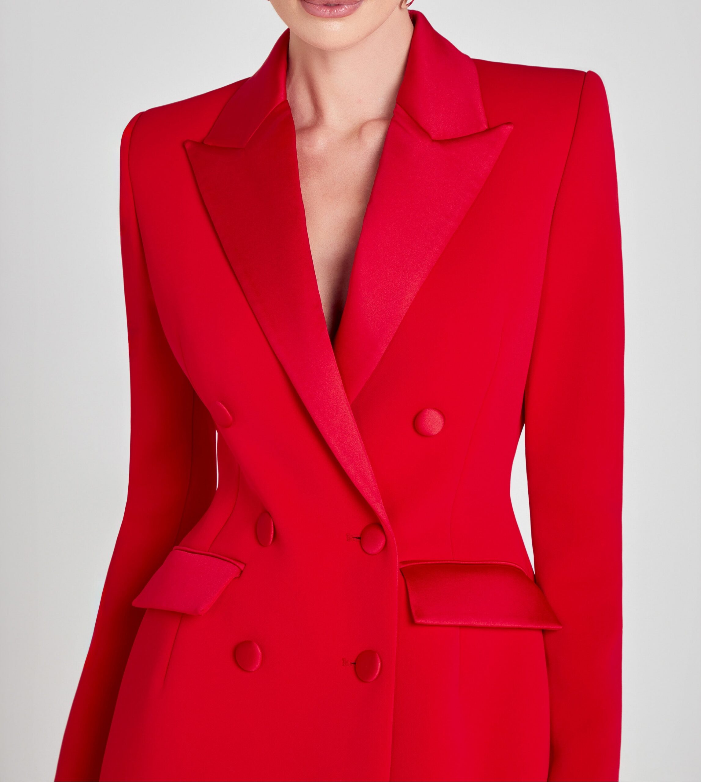 MONICA BLAZER DRESS, RED, OFFICE WEAR