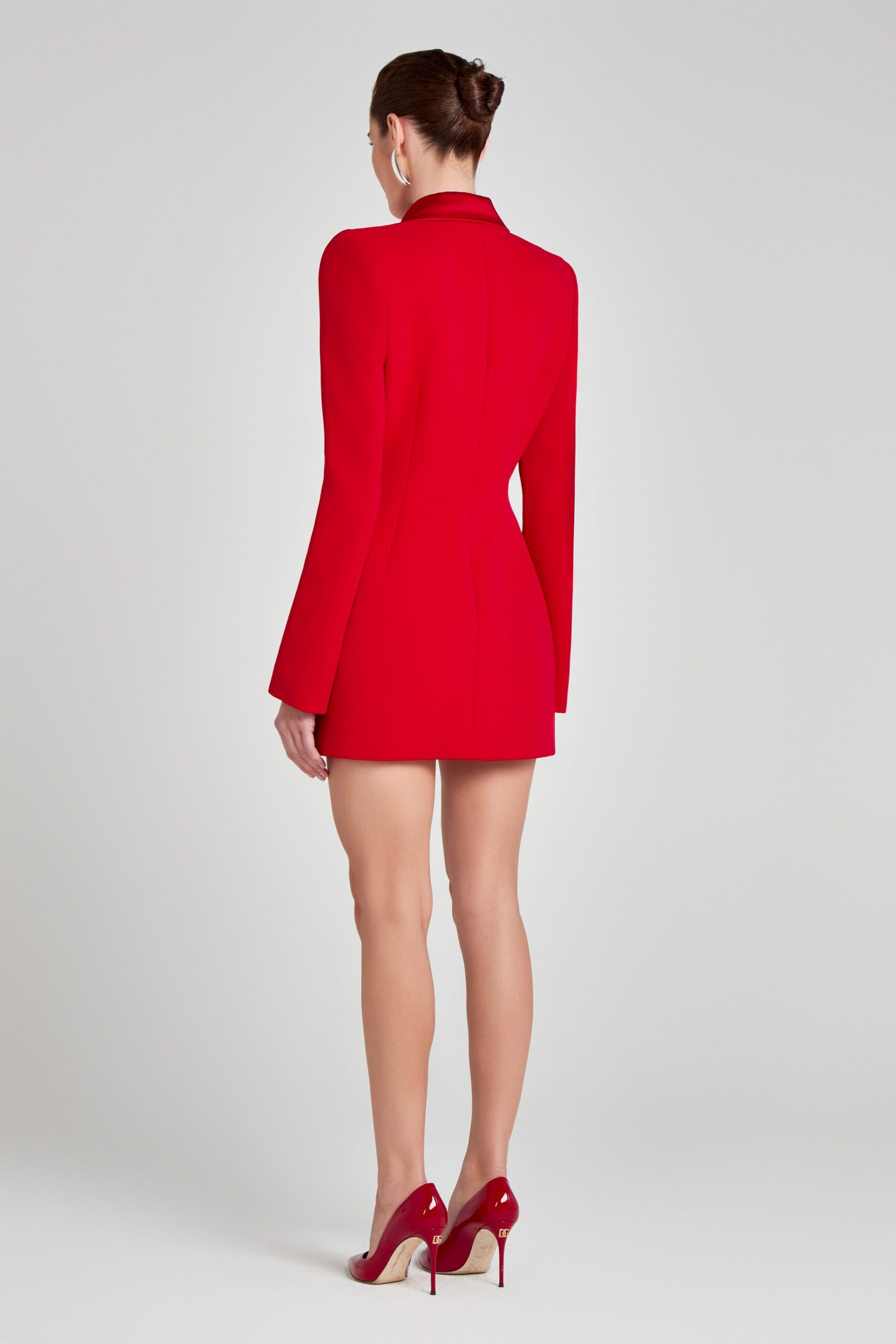 MONICA BLAZER DRESS, RED, OFFICE WEAR