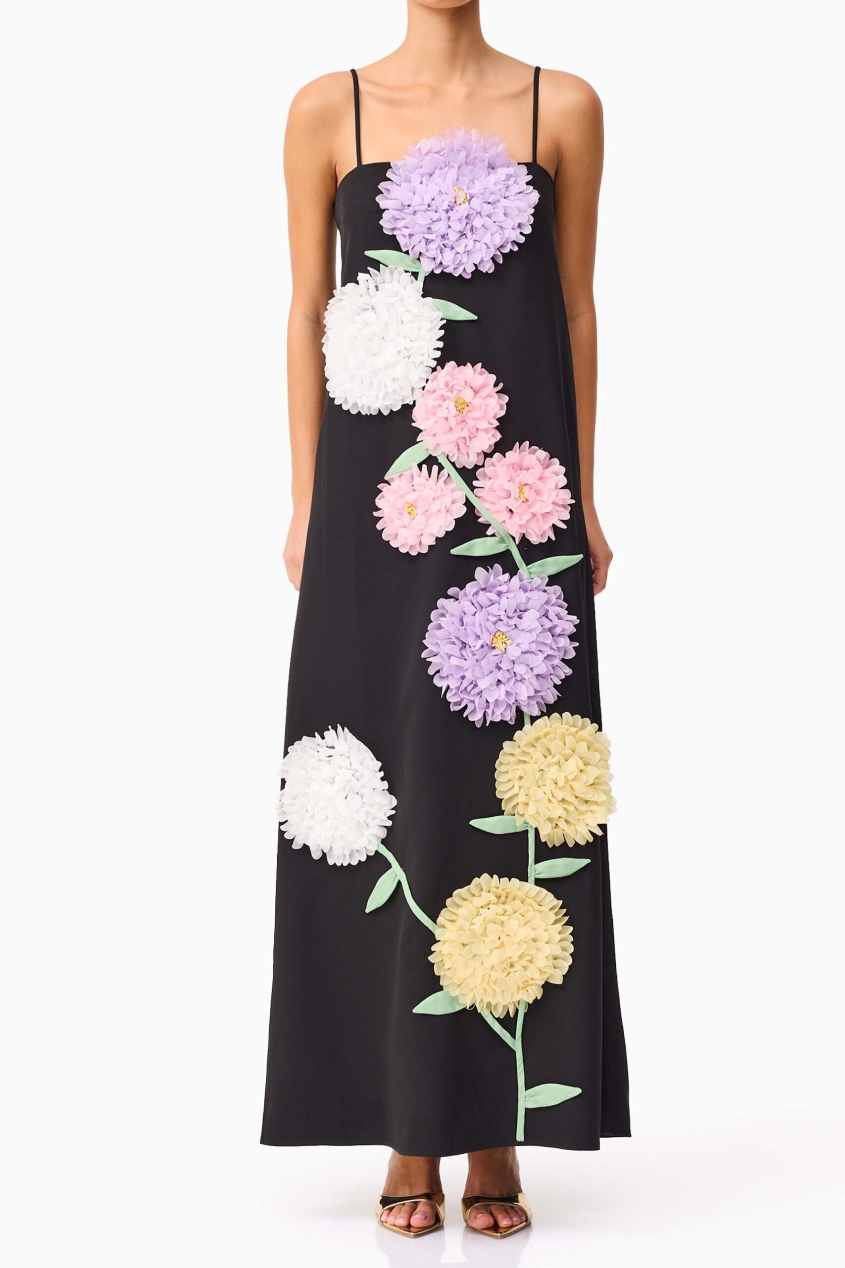 EDE042505_BLACK_1 KRISTIN BUTTERCUP EMBROIDERED BLACK MAXI DRESS