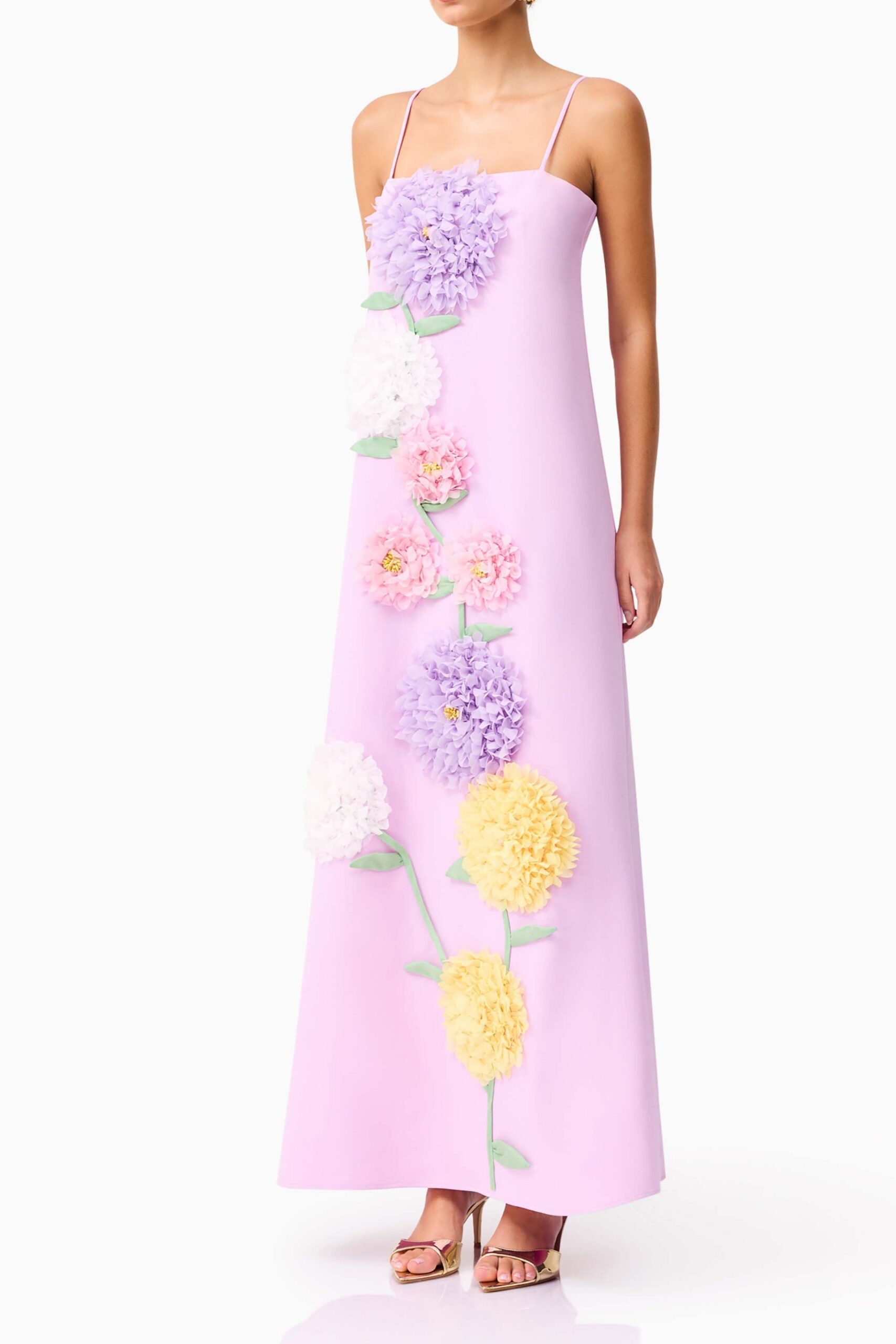 KRISTIN EMBROIDERED PURPLE MAXI DRESS