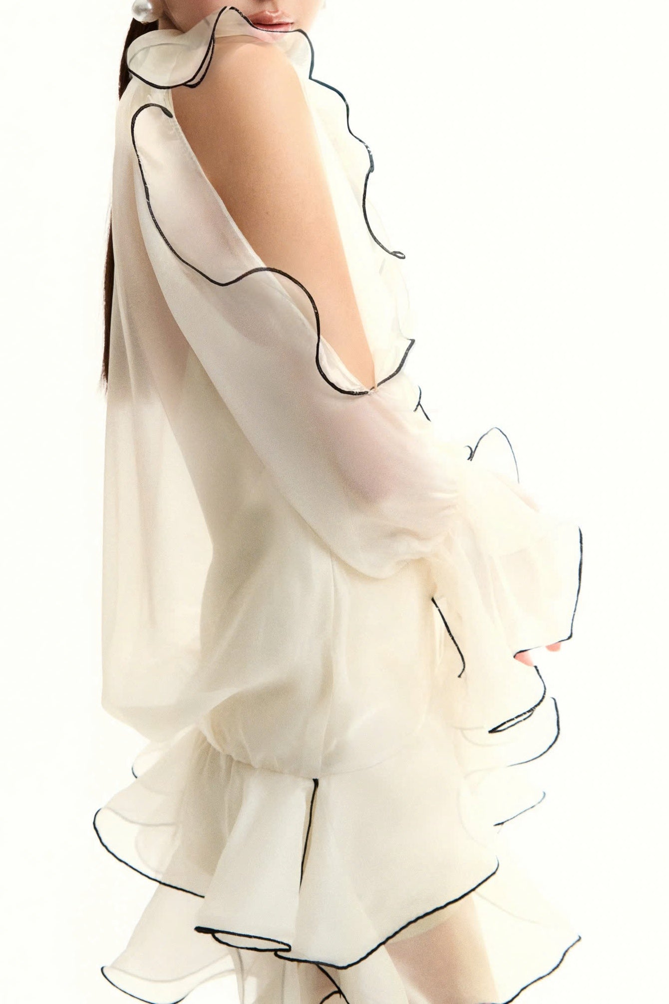 EAVAN RUFFLE FLORAL MINI DRESS FOR PARTY