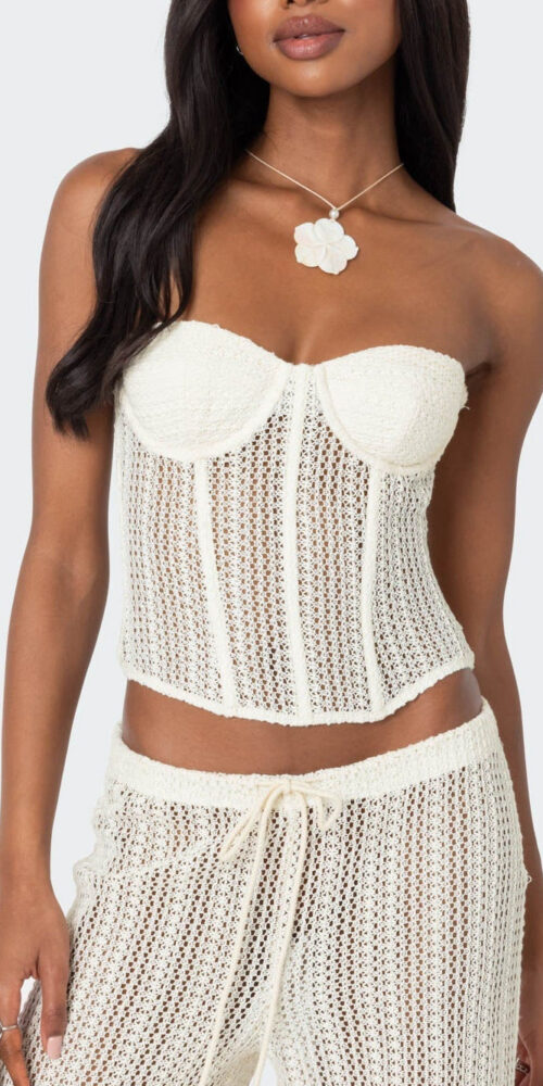 Edikted_Lookbook_06_13_202427158 INES SHEER CROCHET CORSET TOP FOR NIGHT OUT