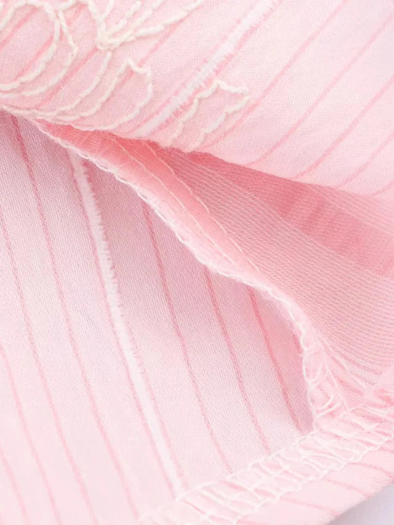 PINK CROCHET SLEEVELESS BACKLESS MAXI DRESS