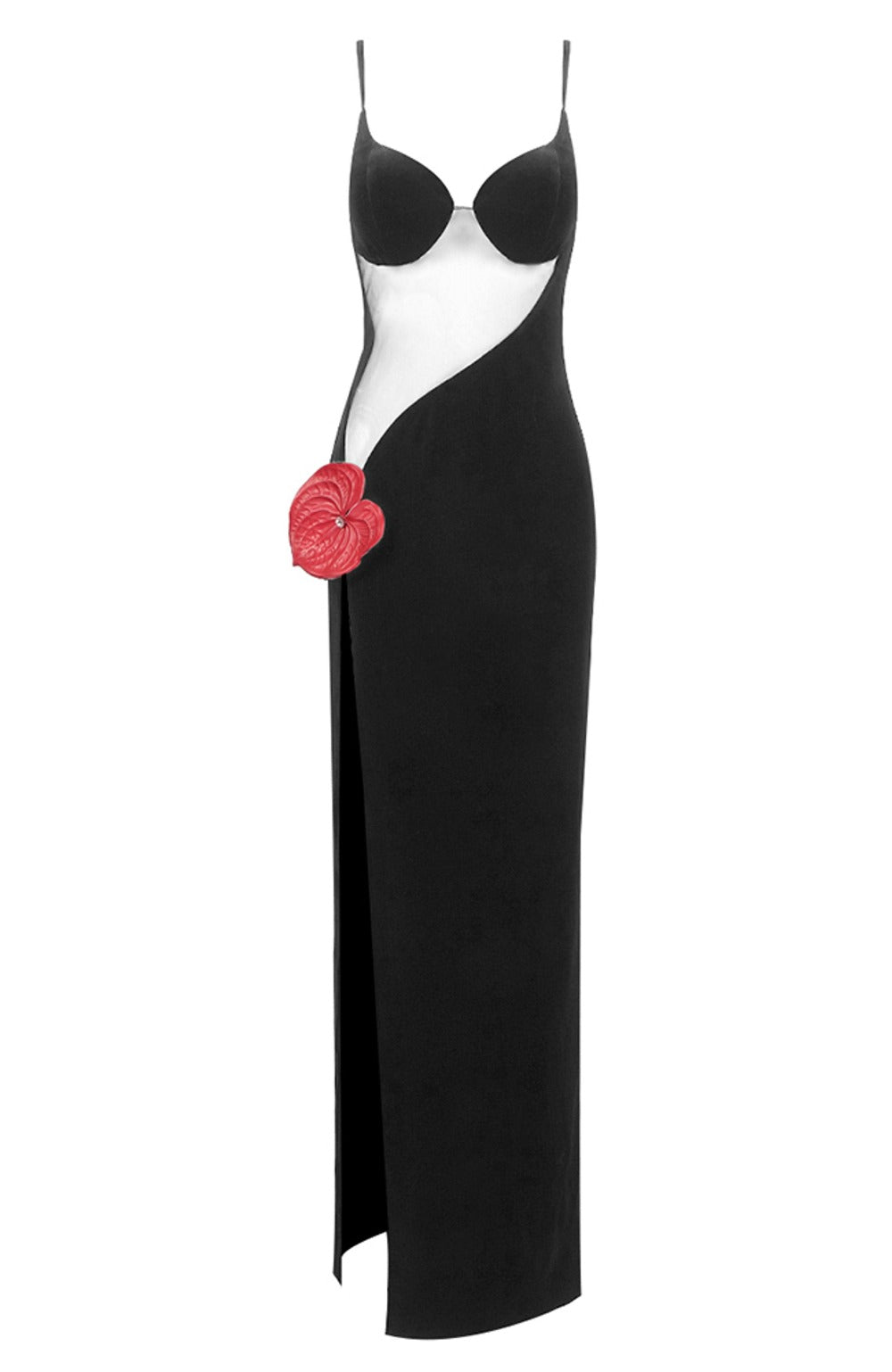 ELOISE VELVET SLIT MAXI DRESS FOR HOLIDAY PARTIES