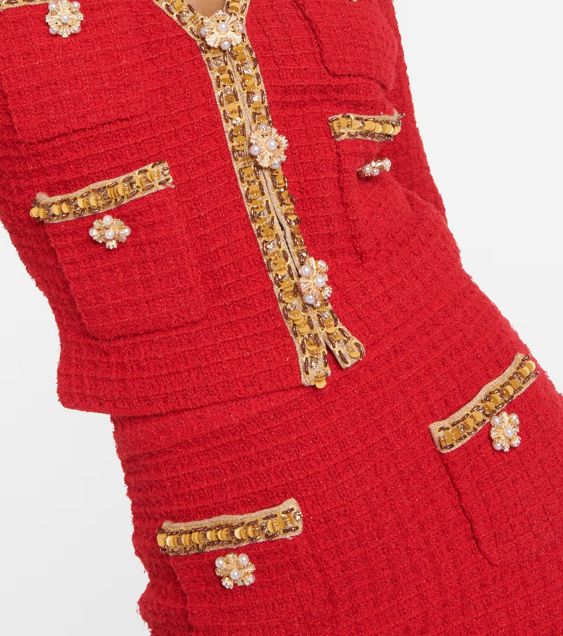 RED V-NECK KNIT CARDIGAN FOR WORK