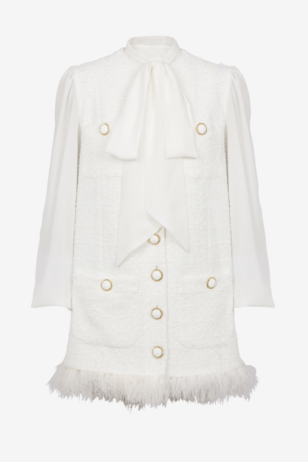 ENID BOW TWEED MINI DRESS - CHIC PARTY STYLE