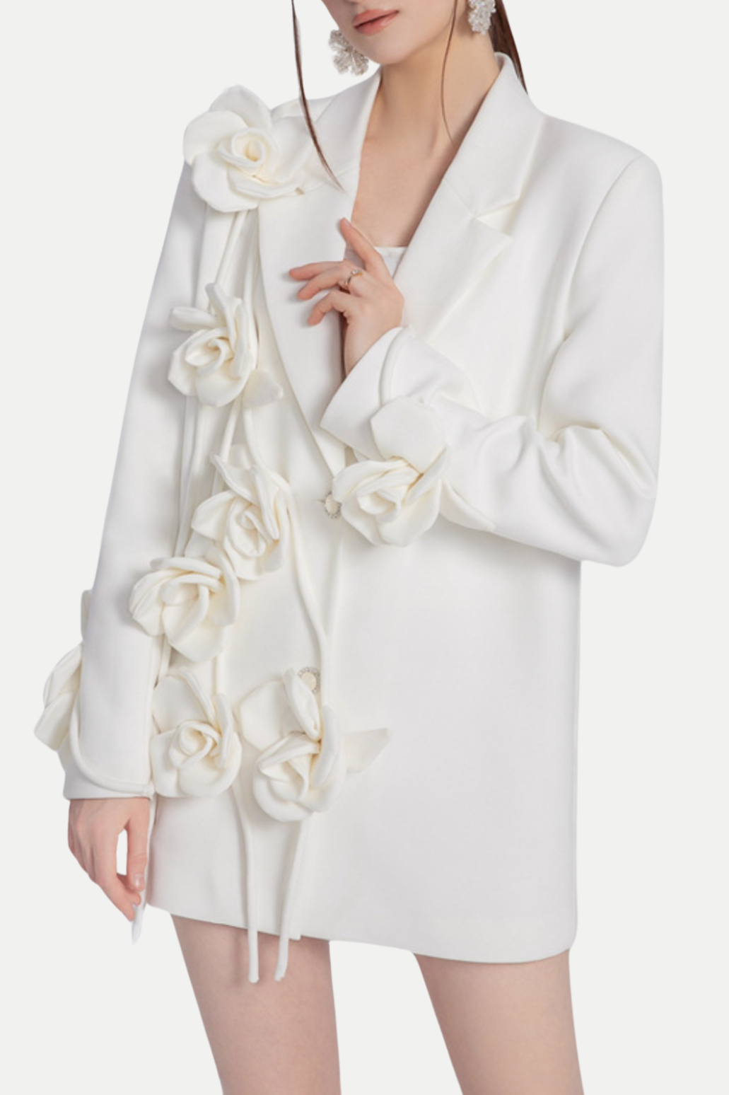 ENIRA FLORAL FRINGE BLAZER JACKET FOR PARTY