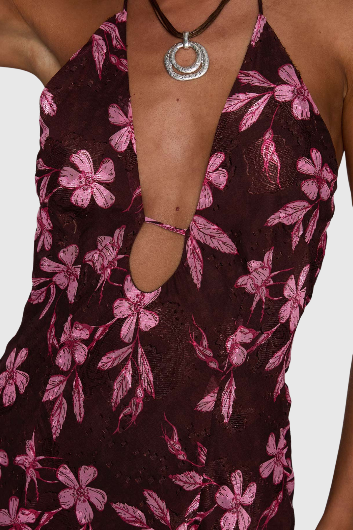 ERBERT FLORAL HALTER MAXI DRESS FOR WEDDING GUEST