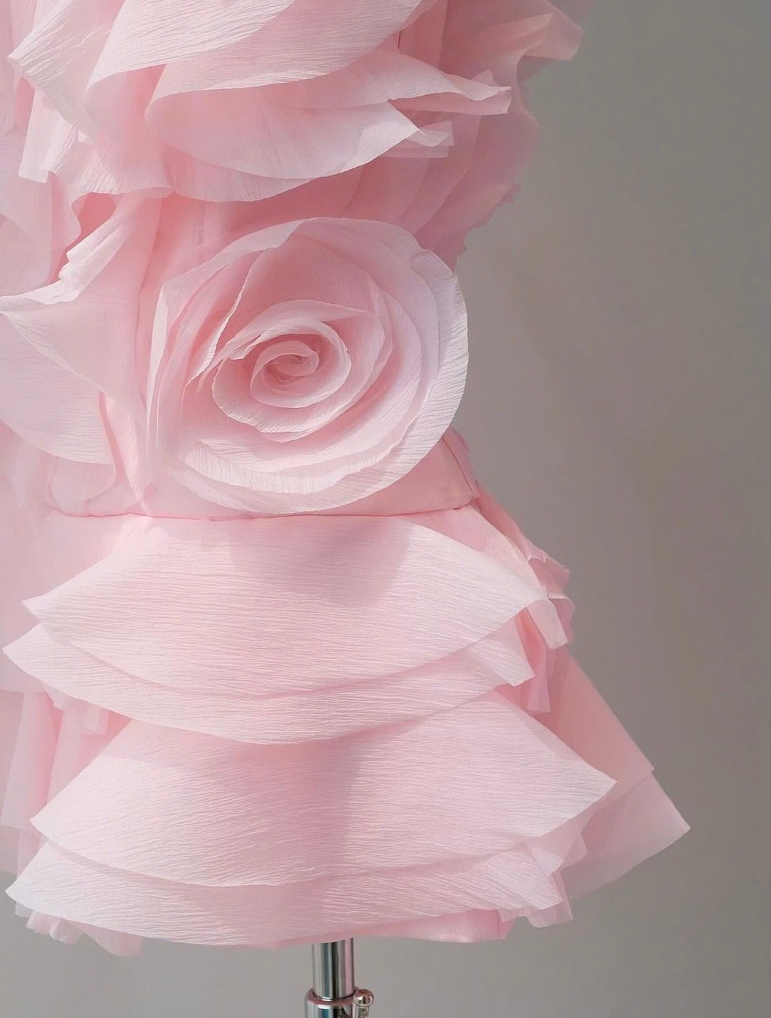 THEIA PINK RUFFLE STRAPLESS MINI DRESS
