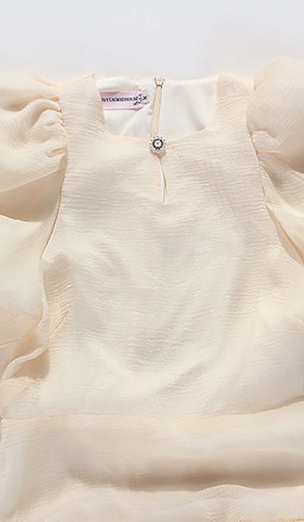 FLARED BUBBLE MINI DRESS WHITE PARTY