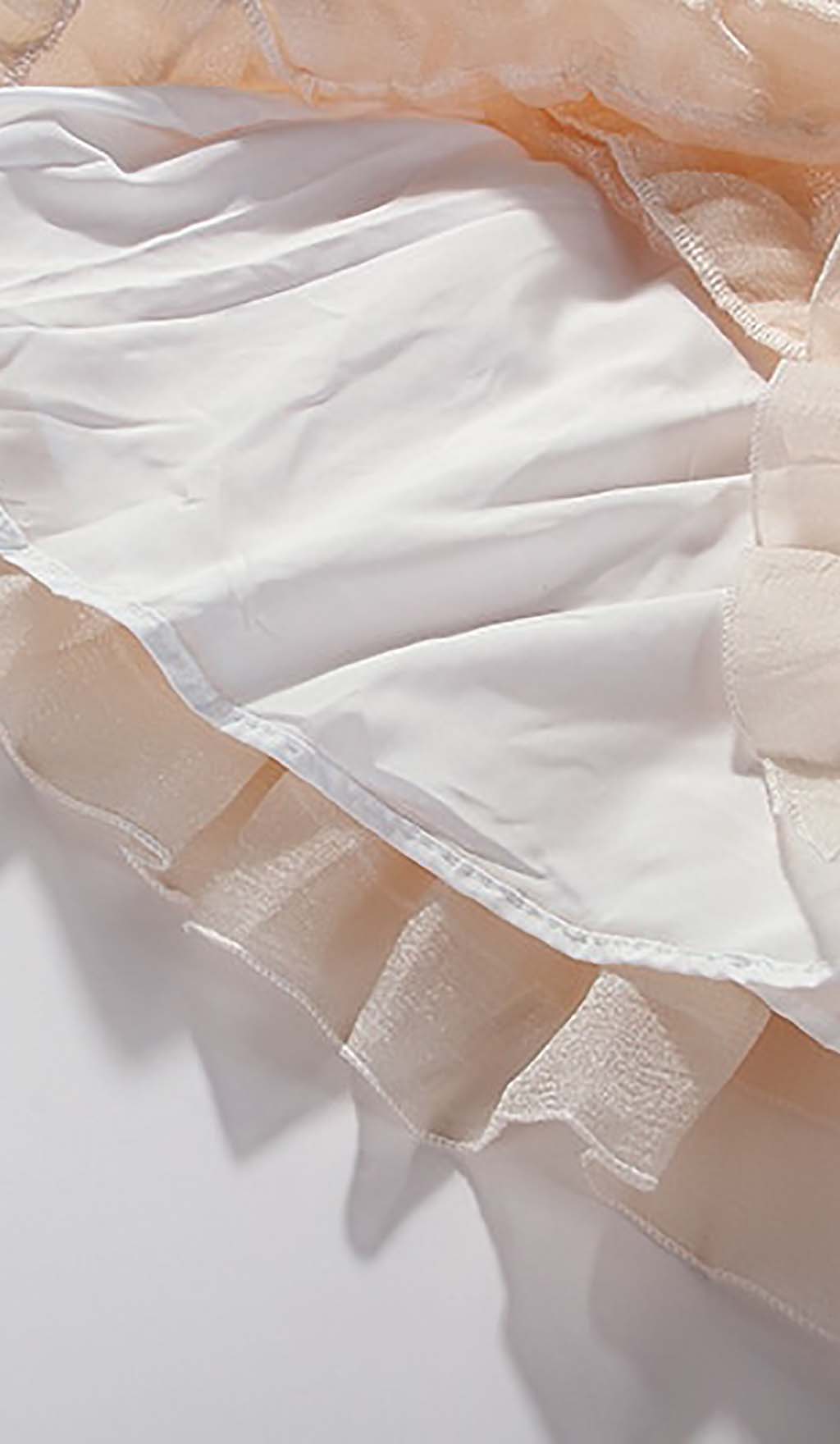FLARED BUBBLE MINI DRESS WHITE PARTY