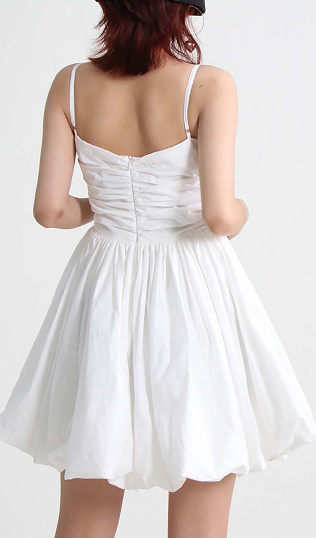FLORAL APPLIQUE SLIM MINI DRESS, WHITE