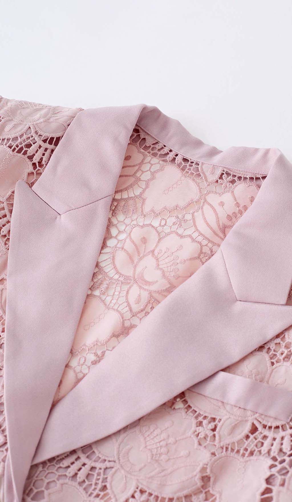 FLORALCUTWORKJACKETDRESSSETINPINK10 FLORAL CUTWORK JACKET DRESS SET PINK WEDDING