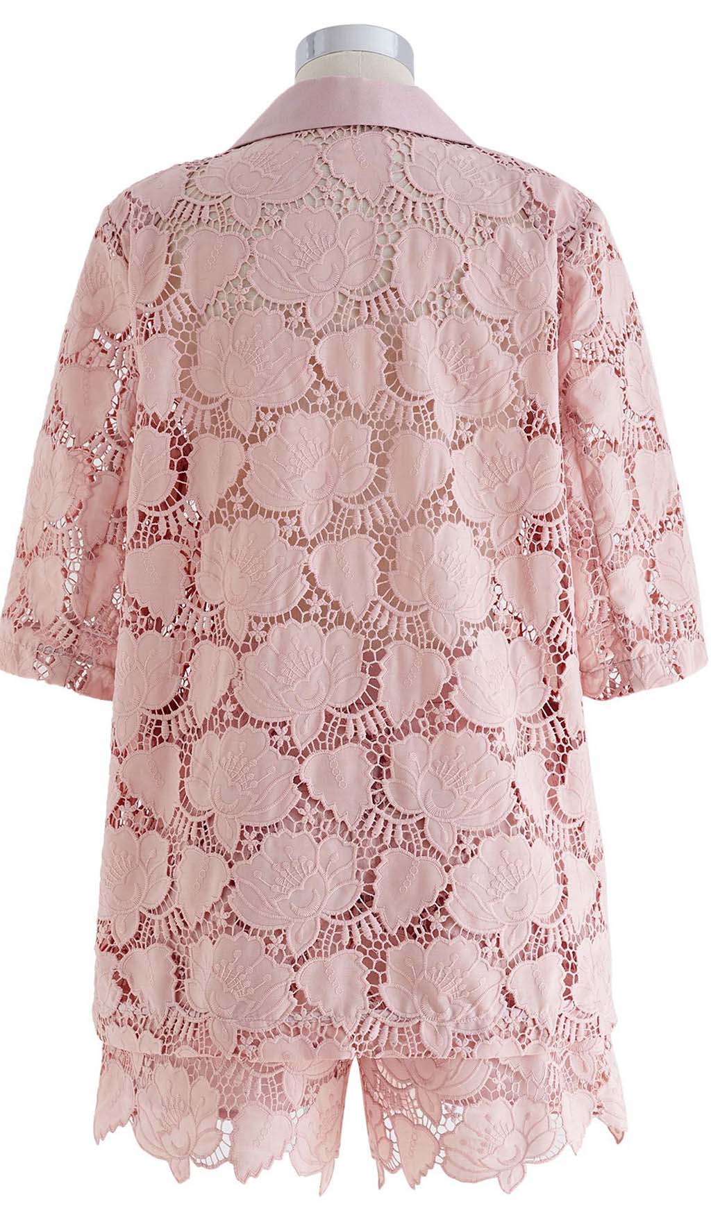 FLORALCUTWORKJACKETDRESSSETINPINK11 FLORAL CUTWORK JACKET DRESS SET PINK WEDDING