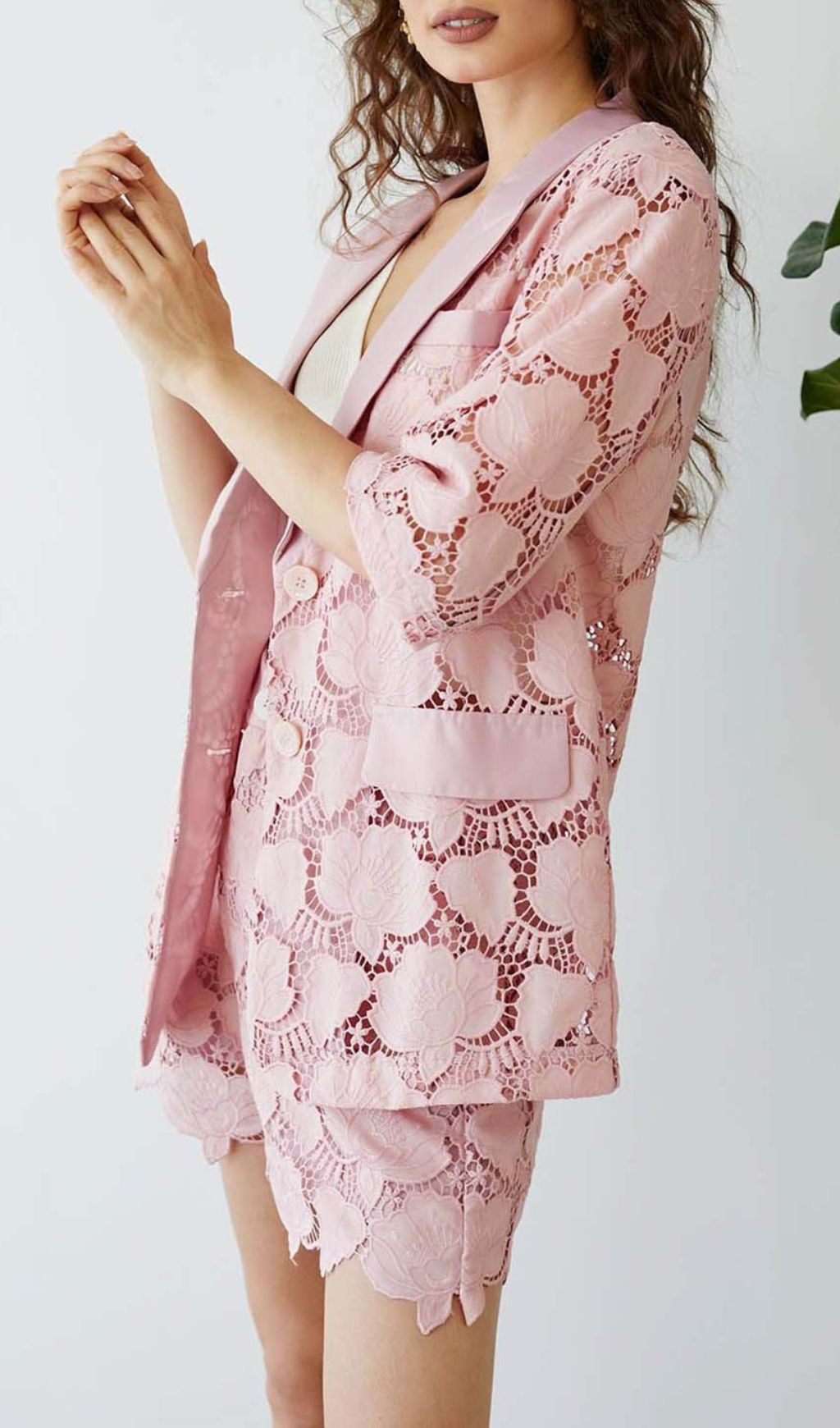 FLORALCUTWORKJACKETDRESSSETINPINK4 FLORAL CUTWORK JACKET DRESS SET PINK WEDDING