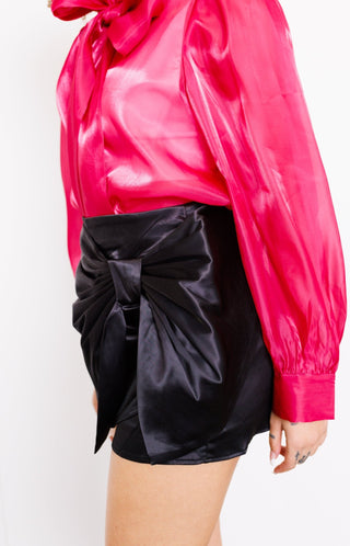 WILD ROSE SATIN MIDI SKIRT FOR EVENTS