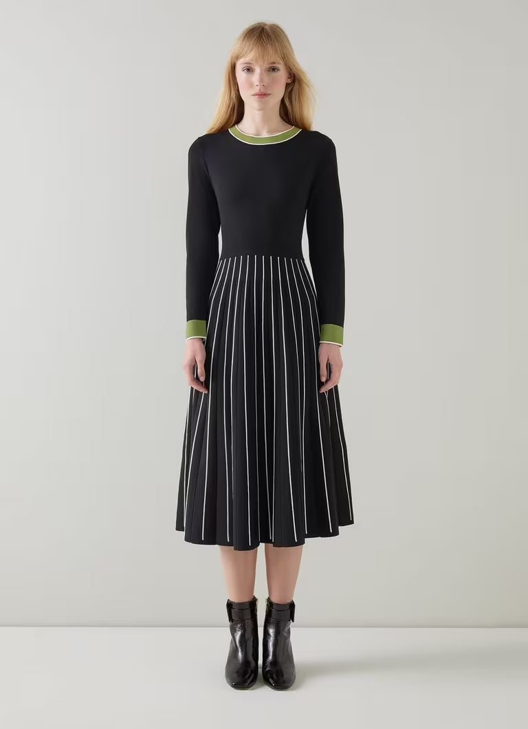 FaraBlackMultiKnittedDress_1 FARA BLACK KNIT MULTI DRESS FOR PARTY