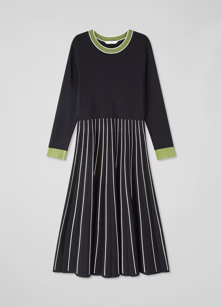FARA BLACK KNIT MULTI DRESS FOR PARTY