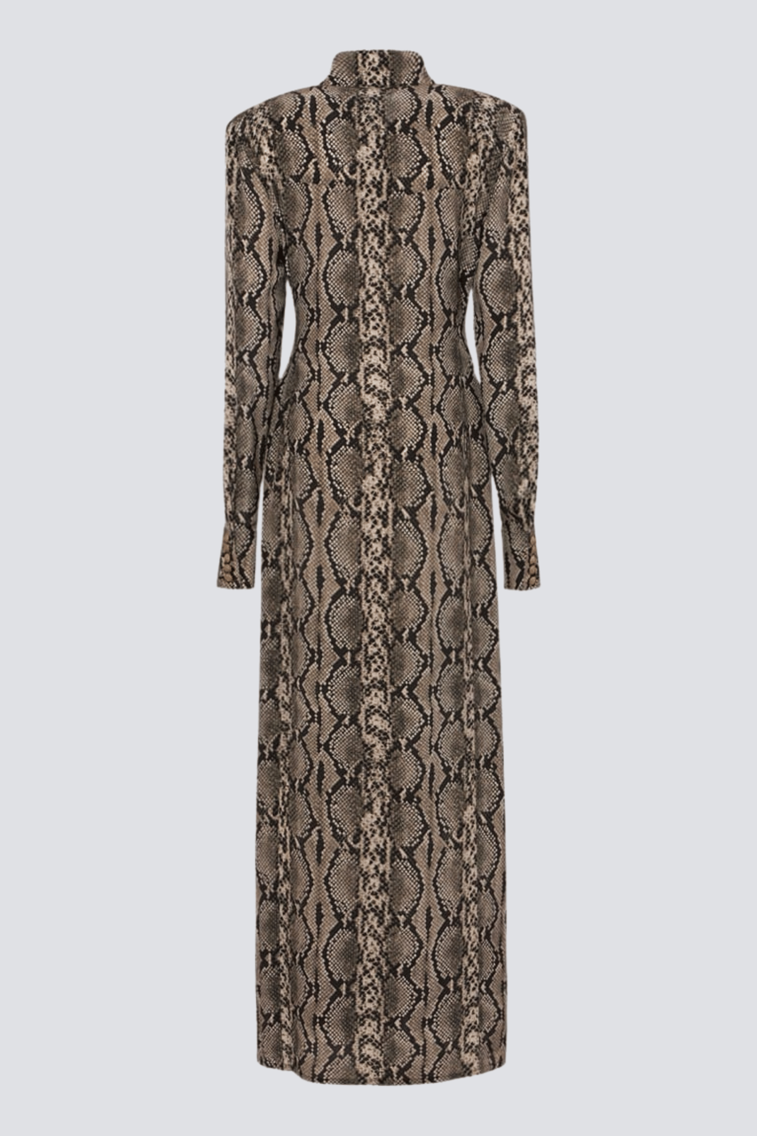 FILIS SNAKE PRINT MAXI SHIRT DRESS FOR WORK
