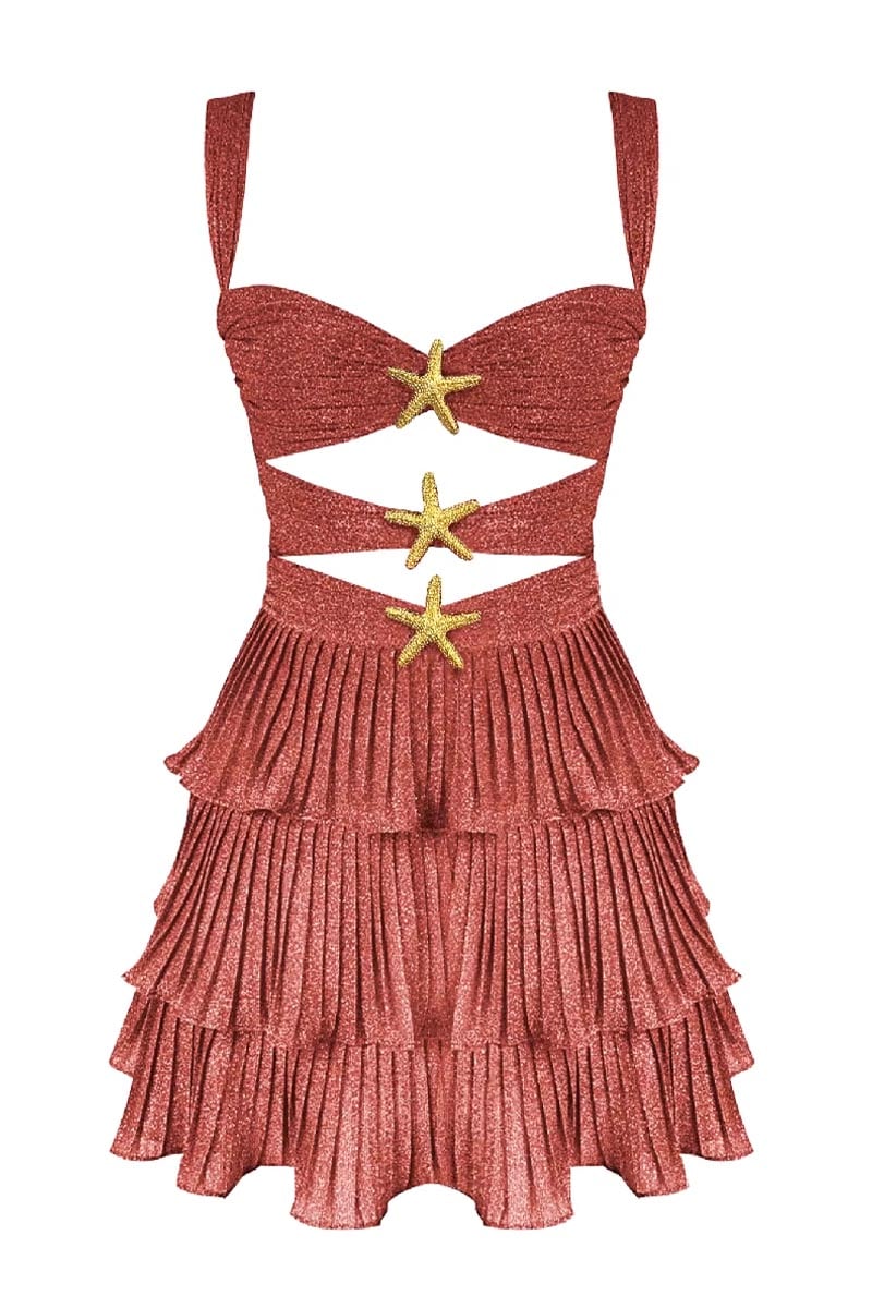 STARFISH CUTOUT MINI DRESS FOR PARTY