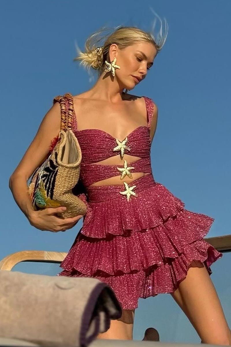 FlirtyEmotionsSparklyMiniDress_0011_1 STARFISH CUTOUT MINI DRESS FOR PARTY