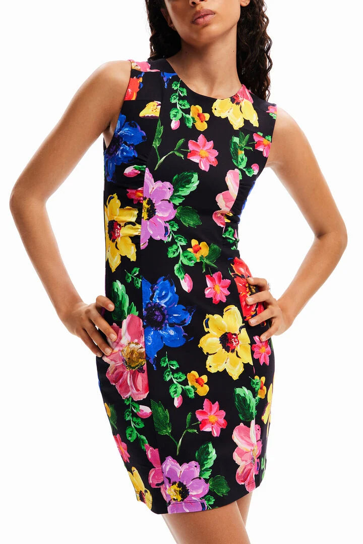 FLORAL LACE MINI DRESS FOR WEDDING GUEST
