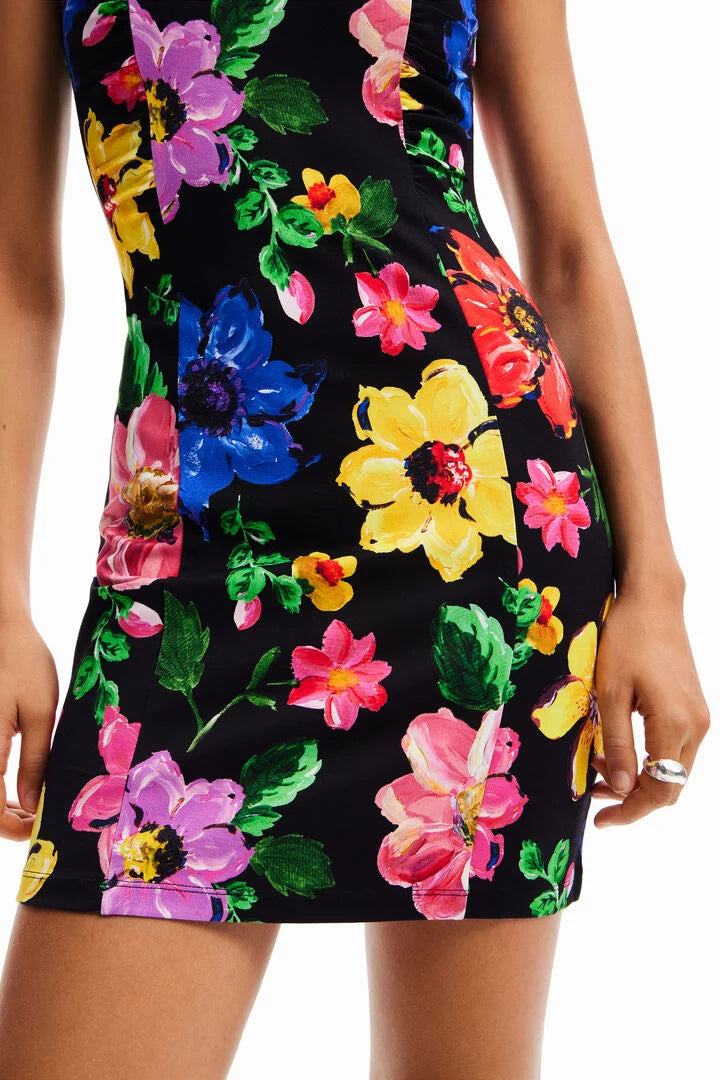 FLORAL LACE MINI DRESS FOR WEDDING GUEST