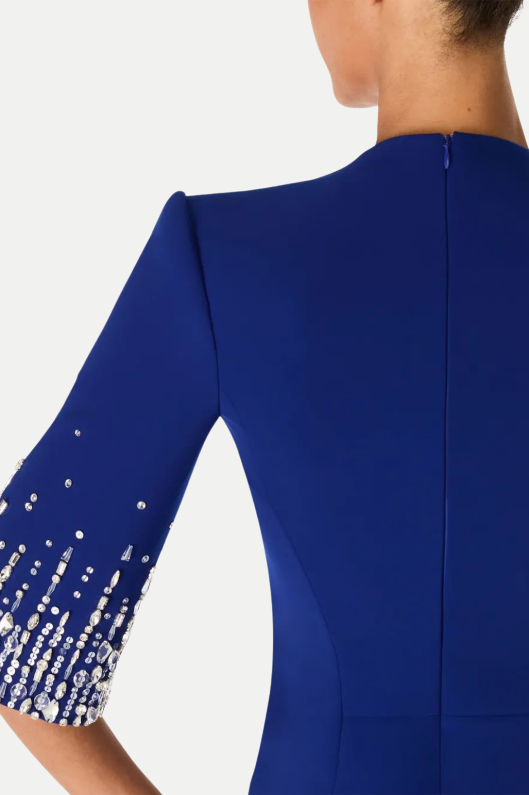 FULIA BLUE DIAMANTE MIDI DRESS FOR EVENING