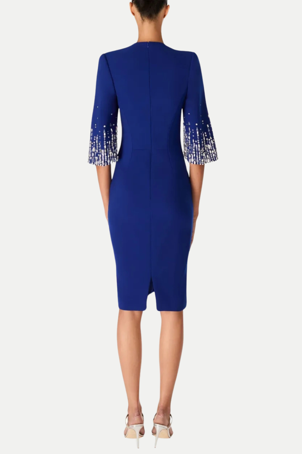 FULIA BLUE DIAMANTE MIDI DRESS FOR EVENING
