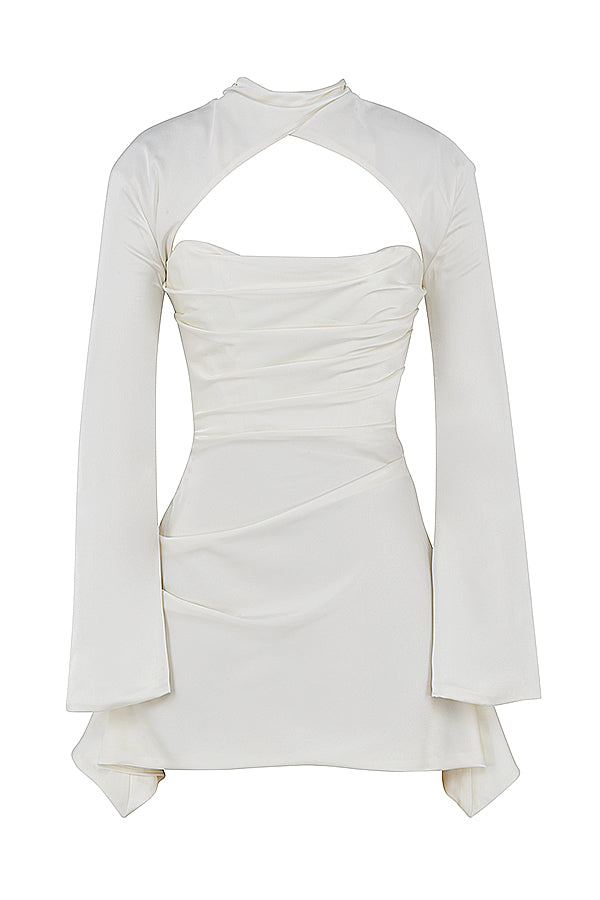 GEORGINA DRAPED CORSET MINI DRESS FOR COCKTAIL PARTY