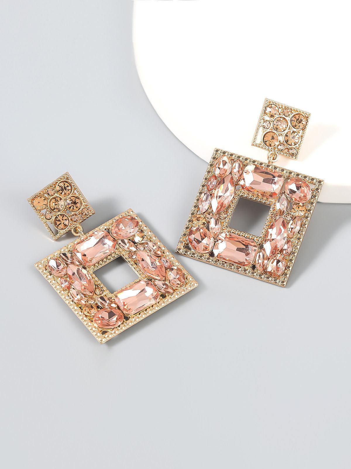 GOLD DOOR KNOCKER HOOPS STATEMENT EARRINGS
