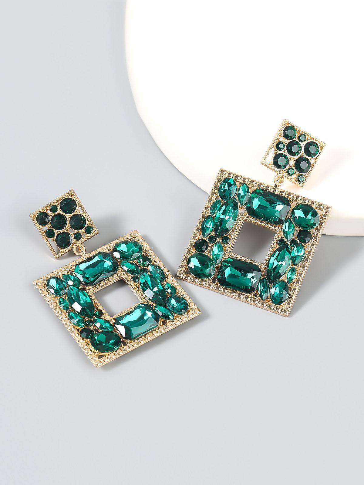 GOLD DOOR KNOCKER HOOPS STATEMENT EARRINGS