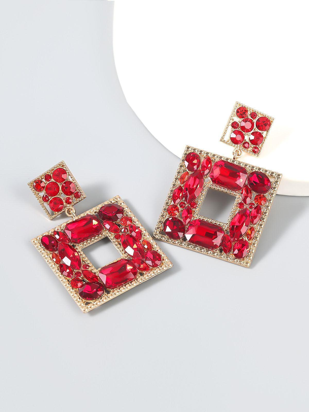 GOLD DOOR KNOCKER HOOPS STATEMENT EARRINGS