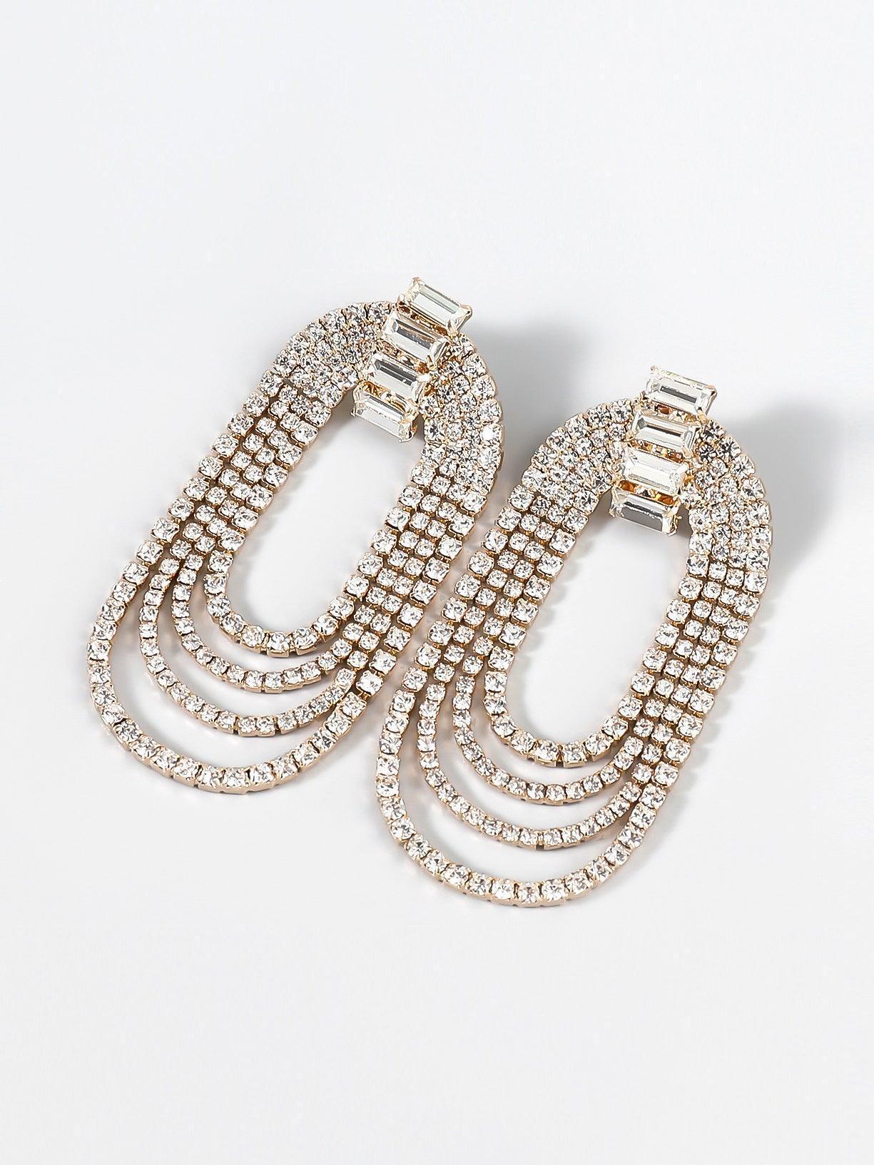 GENEVA DIAMANTE ARCH HOOPS FOR EVENING