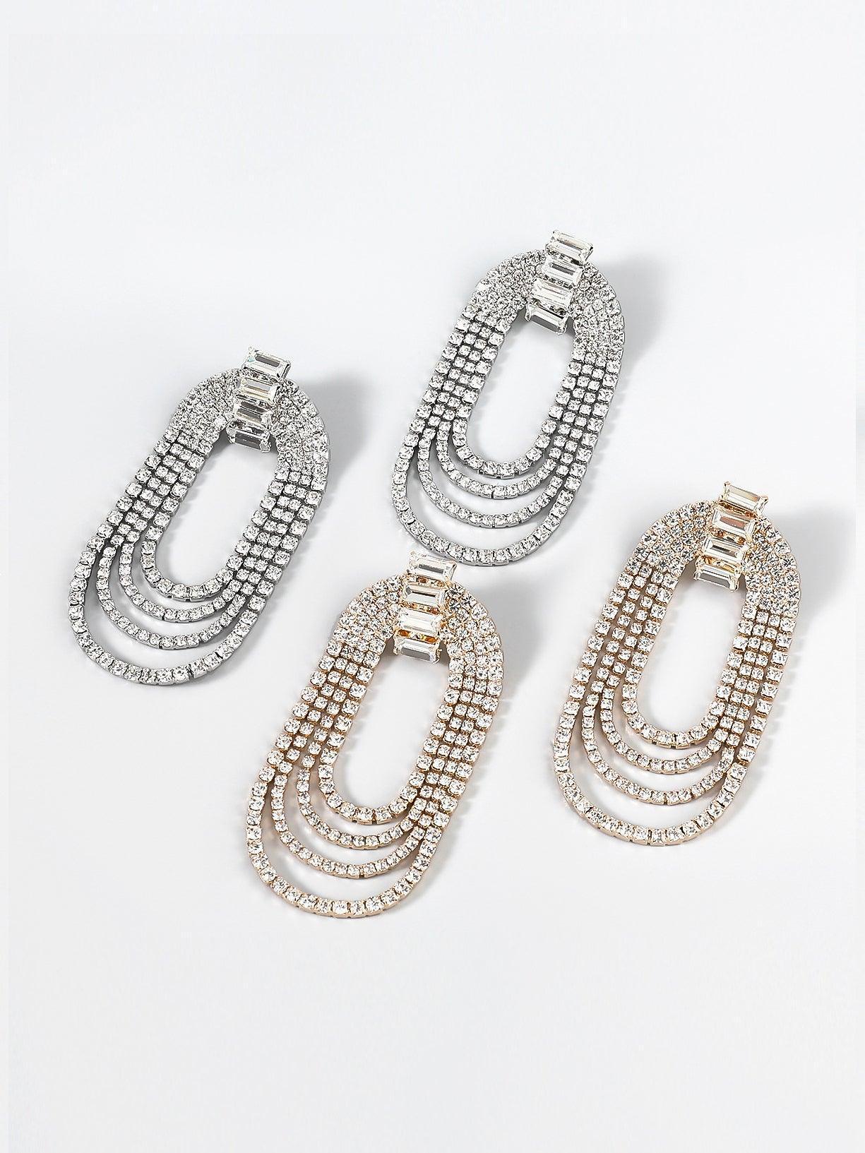 GENEVA DIAMANTE ARCH HOOPS FOR EVENING