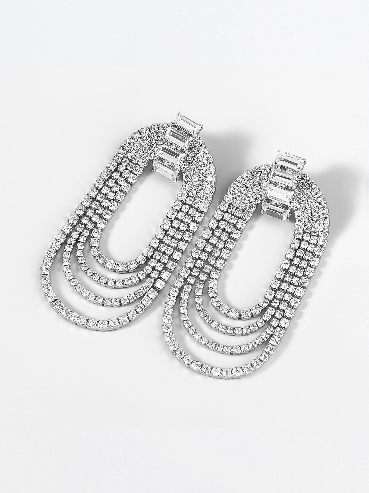 GENEVA DIAMANTE ARCH HOOPS FOR EVENING
