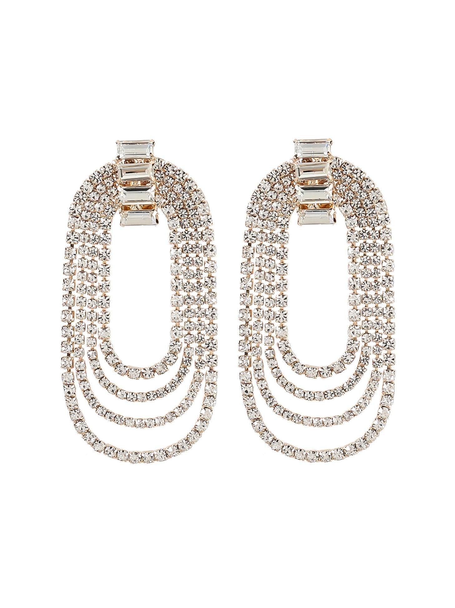 GENEVA DIAMANTE ARCH HOOPS FOR EVENING