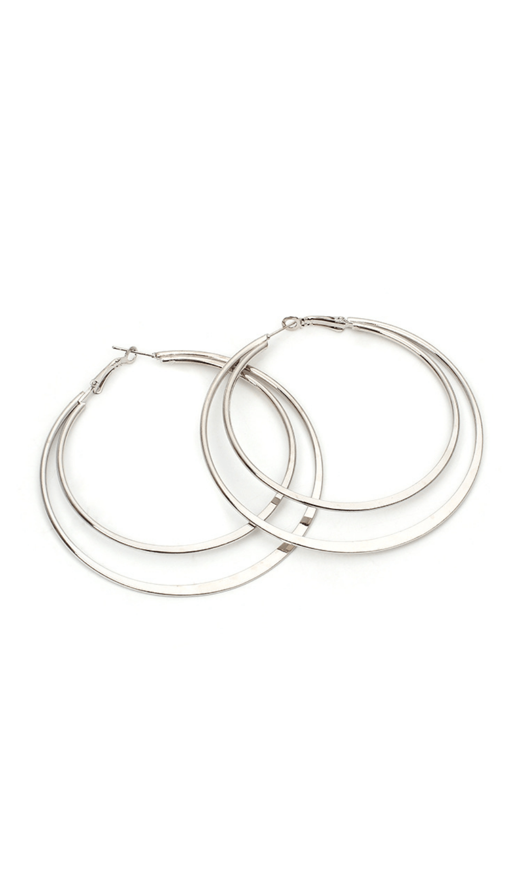 GEOMETRIC DOUBLE CIRCLE EARRINGS FOR PARTY
