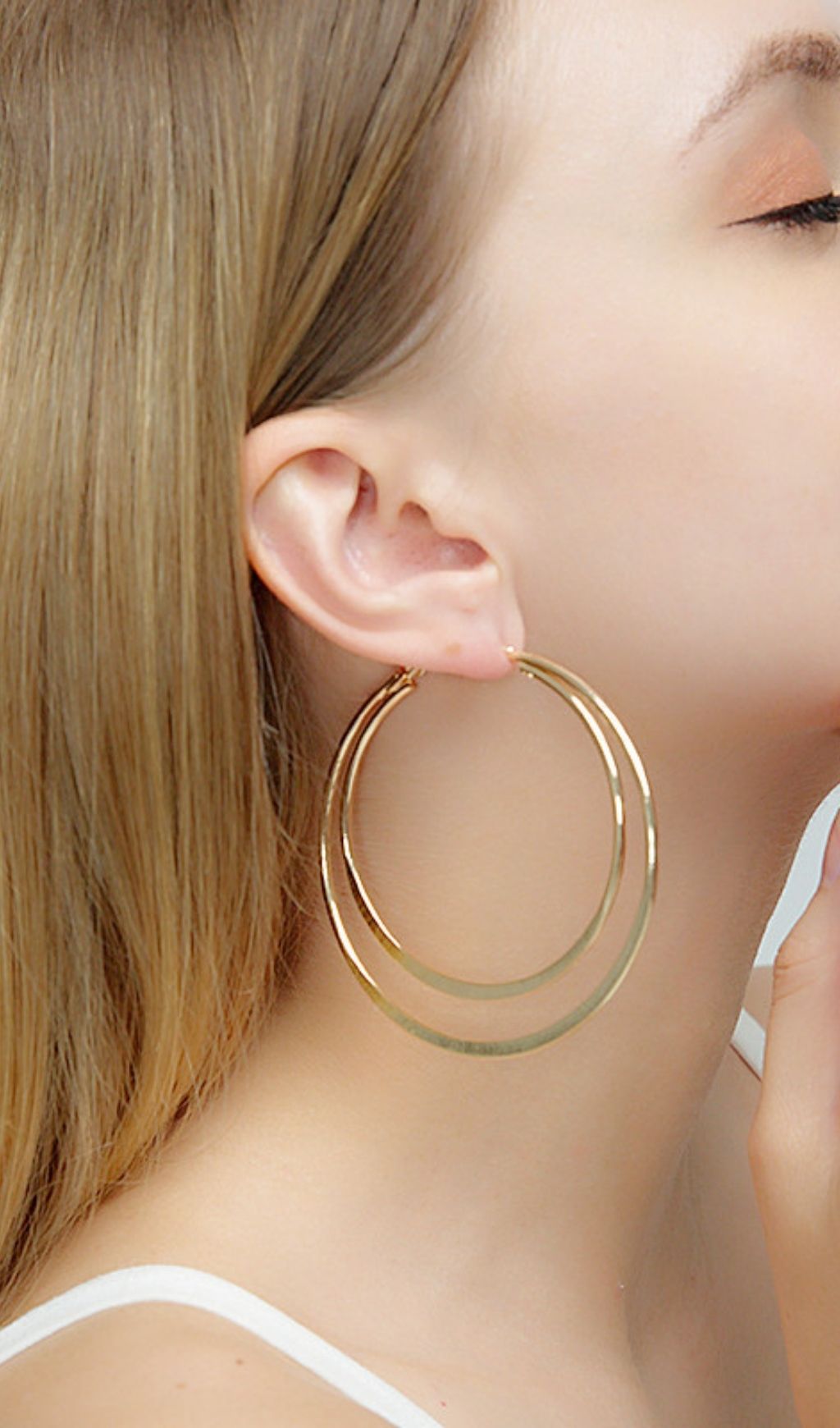 GEOMETRIC DOUBLE CIRCLE EARRINGS FOR PARTY
