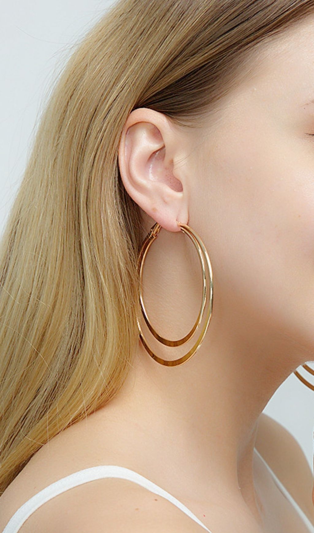 GEOMETRIC DOUBLE CIRCLE EARRINGS FOR PARTY