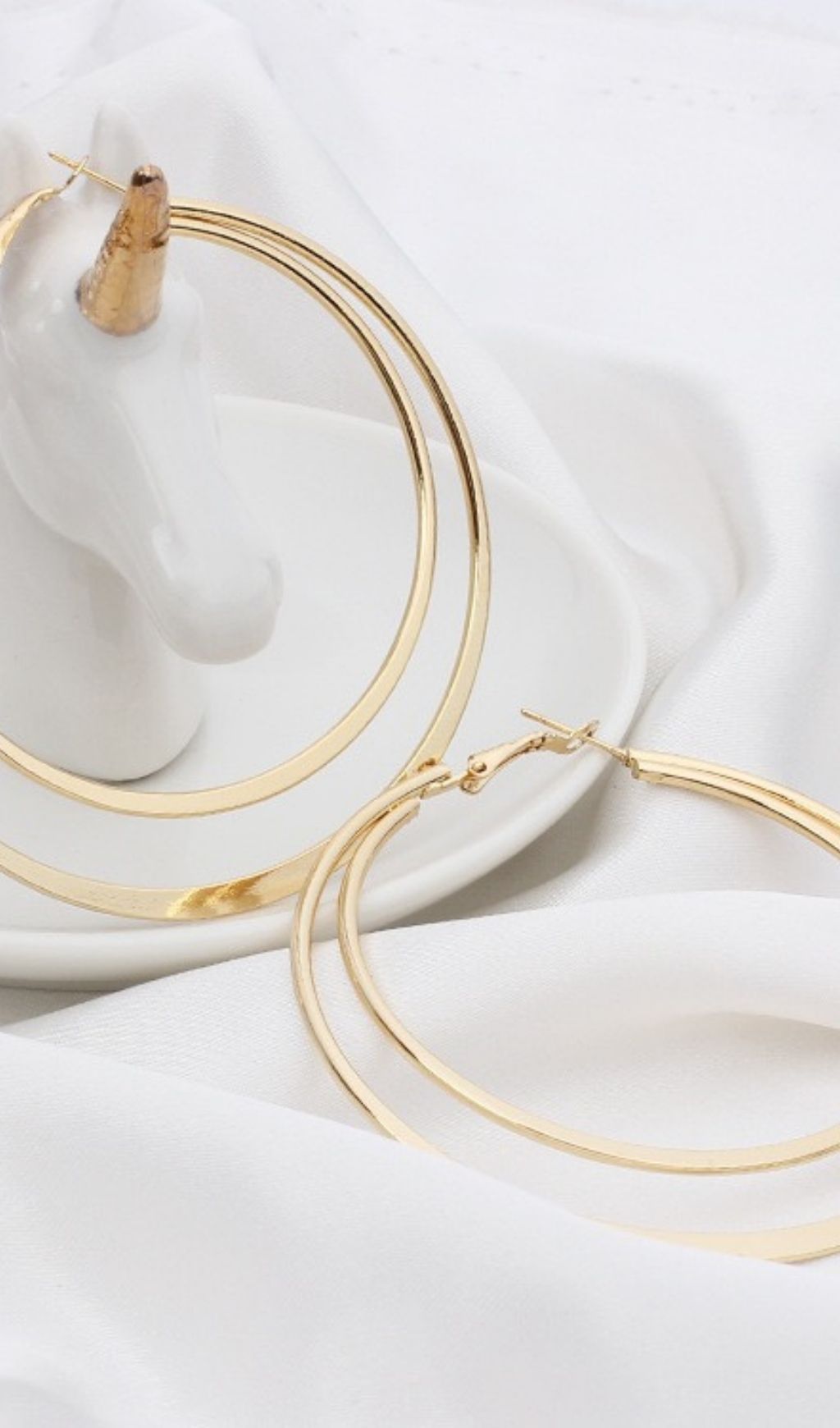 GEOMETRIC DOUBLE CIRCLE EARRINGS FOR PARTY